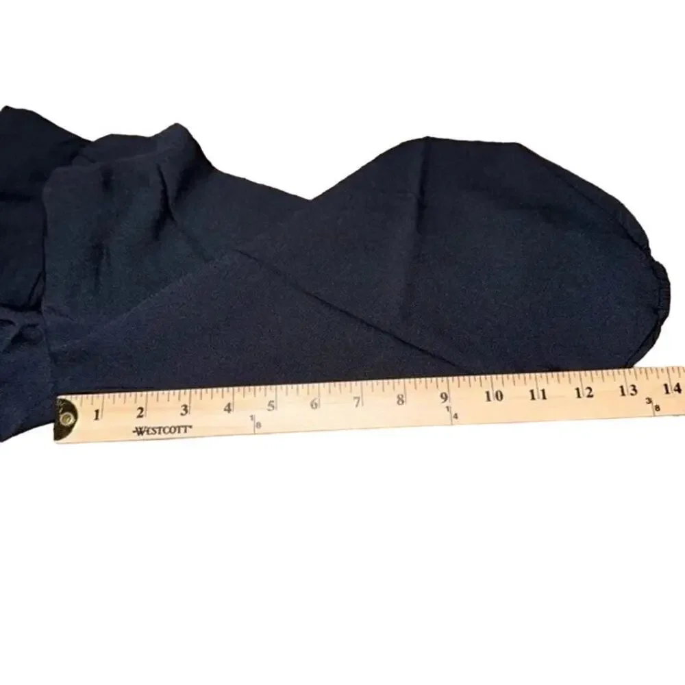 NWT J. Crew Puff 3/4 Sleeve‎ Satin Back Crepe Blouse Black Women's SZ XXSP